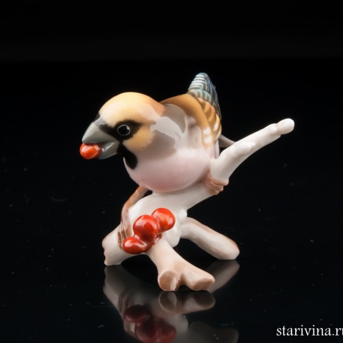 Птица Дубонос, миниатюра, Hutschenreuther, Германия, 1970 гг