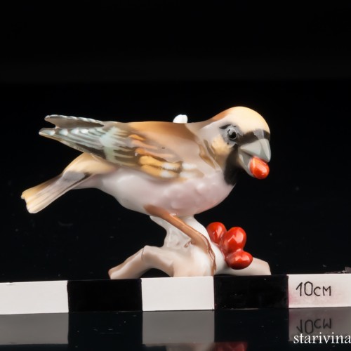 Птица Дубонос, миниатюра, Hutschenreuther, Германия, 1970 гг