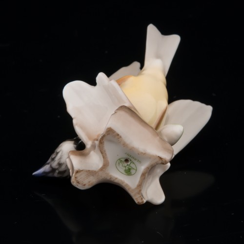 Птица хохлатая синица, миниатюра, Hutschenreuther, Германия, 1970 гг