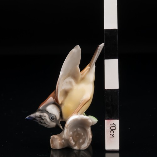 Птица хохлатая синица, миниатюра, Hutschenreuther, Германия, 1970 гг