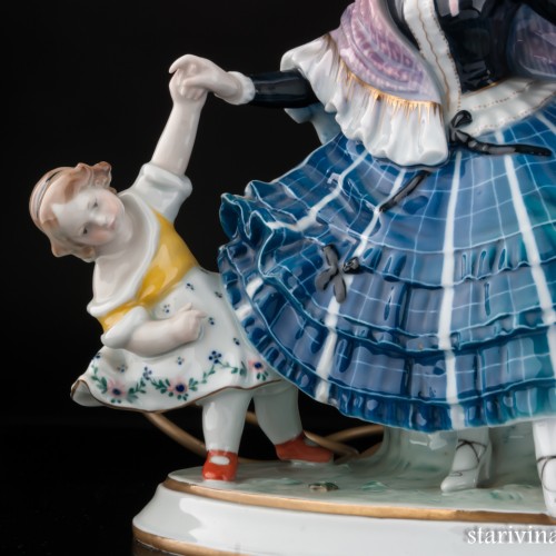 Лампа Дама с девочками, Karl Ens, Германия, 1920-30 гг