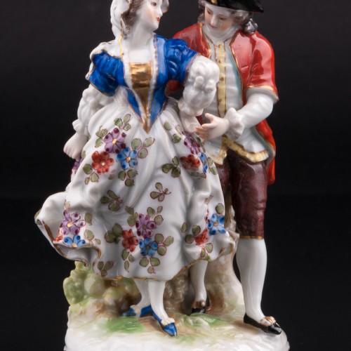 Дама с кавалером в шляпе, Volkstedt, Германия, до 1935 г