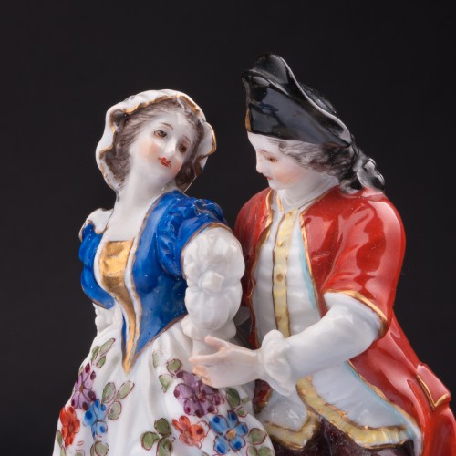 Дама с кавалером в шляпе, Volkstedt, Германия, до 1935 г