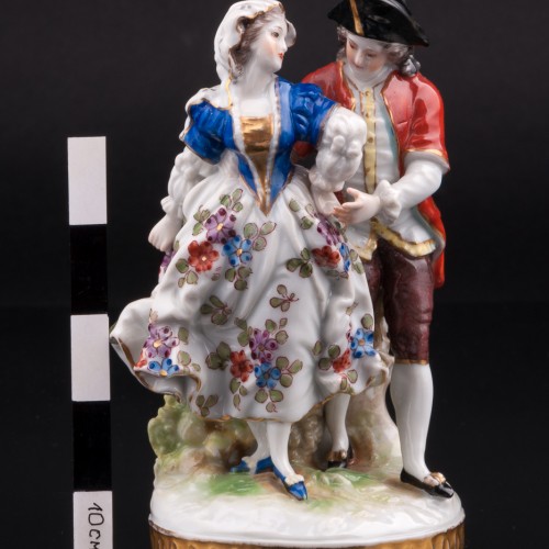 Дама с кавалером в шляпе, Volkstedt, Германия, до 1935 г