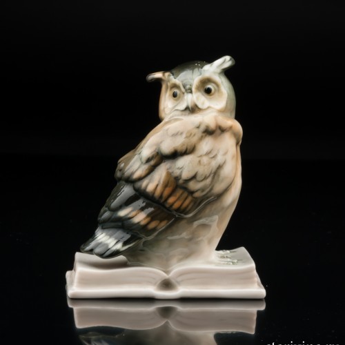 Ушастая сова на книге, Karl Ens, Германия, 1920-30 гг