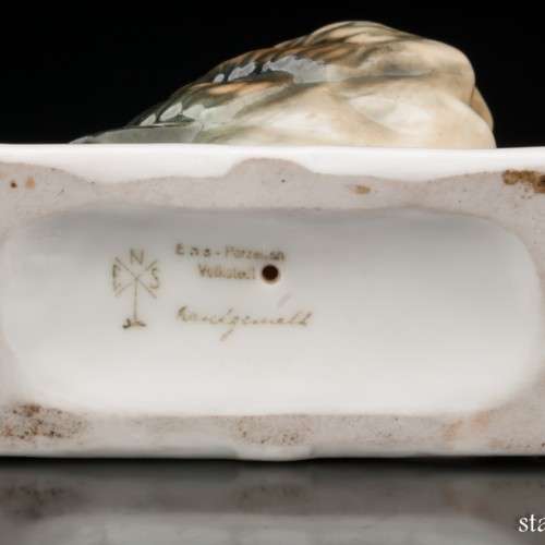 Ушастая сова на книге, Karl Ens, Германия, 1920-30 гг