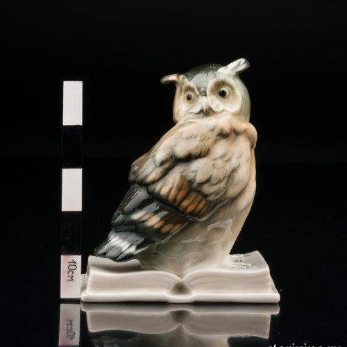 Ушастая сова на книге, Karl Ens, Германия, 1920-30 гг