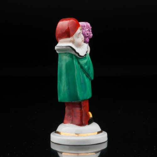 Мальчик-Пьеро с букетом цветов, Sitzendorf, Германия, пер. пол. 20 в