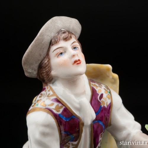 Пара с цветами, Sitzendorf, Германия, сер. 20 в