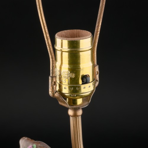 Лампа, дама в голубом, кружевная, Muller & Co, Германия, до 1927 г