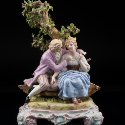 Пара, романтическое свидание под деревом, Германия, кон. 19 в