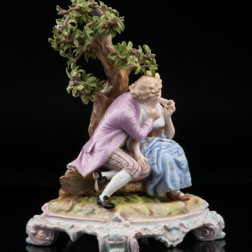 Пара, романтическое свидание под деревом, Германия, кон. 19 в