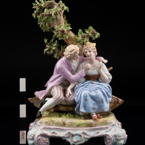 Пара, романтическое свидание под деревом, Германия, кон. 19 в