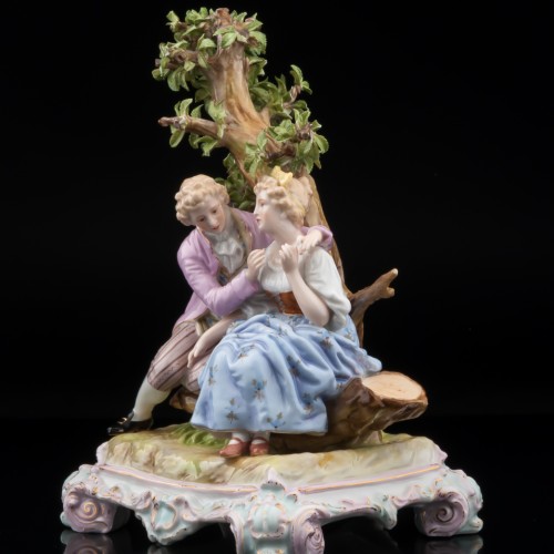 Пара, романтическое свидание под деревом, Германия, кон. 19 в