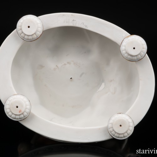 Плетение венков, девушка с амуром, Karl Ens, Германия, кон. 19 в