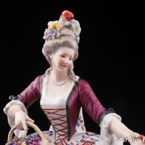 Дама с павлином, Karl Ens, Германия, нач. 20 в