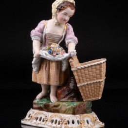 Девушка с корзиной, Jacob Petit, Франция, нач. 19 в
