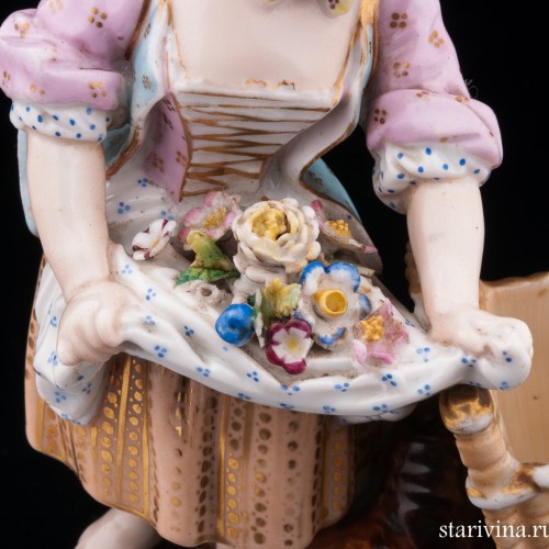 Девушка с корзиной, Jacob Petit, Франция, нач. 19 в