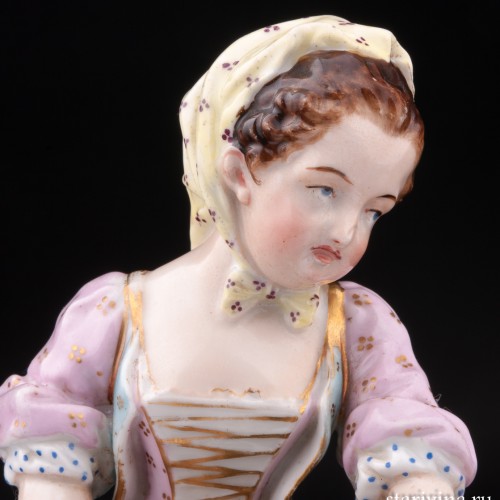 Девушка с корзиной, Jacob Petit, Франция, нач. 19 в