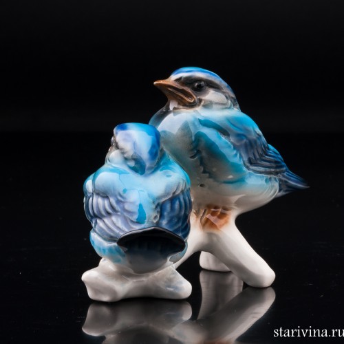 Два птенца на ветке, Goebel, Германия