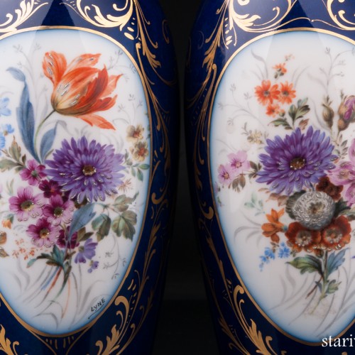 Парные декоративные вазы, Limoges, Франция
