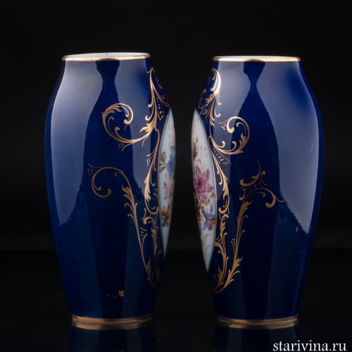 Парные декоративные вазы, Limoges, Франция