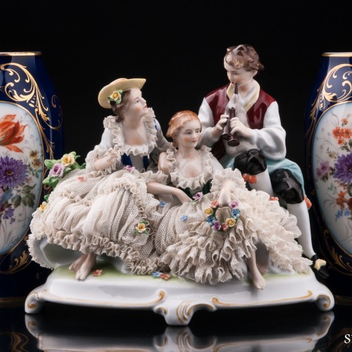 Парные декоративные вазы, Limoges, Франция