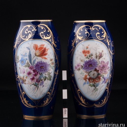 Парные декоративные вазы, Limoges, Франция