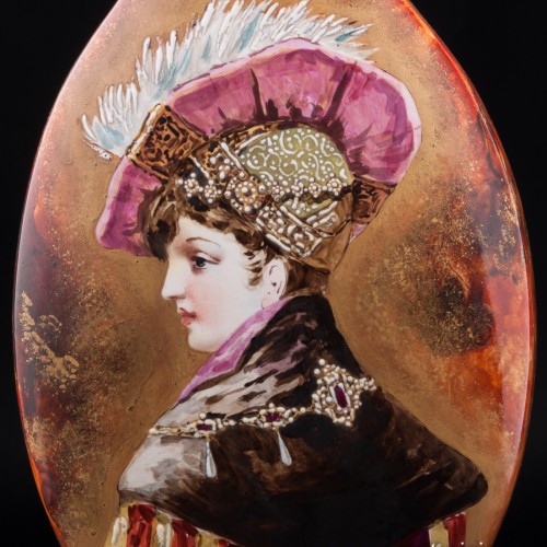 Декоративная ваза с портретом дамы, Сен-Дени, Франция, сер. 19 в