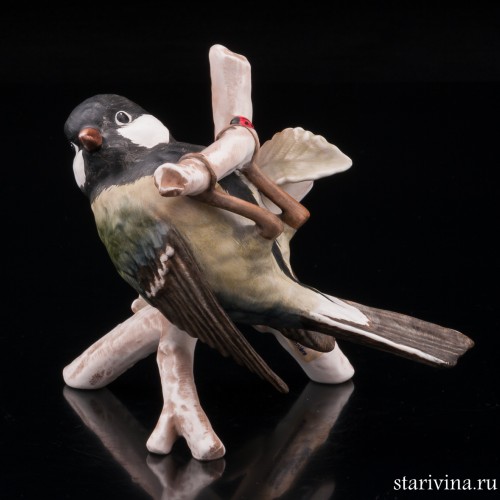 Большая синица на ветке, Goebel, Германия