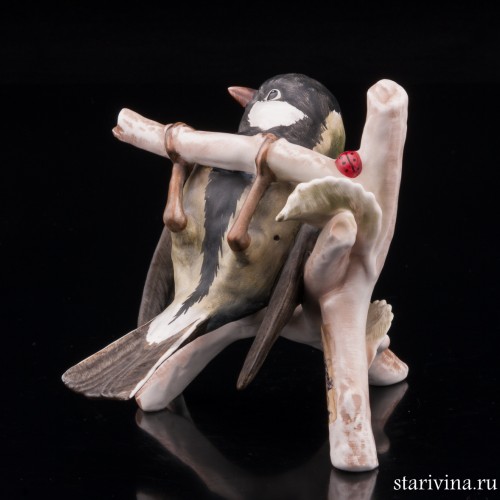 Большая синица на ветке, Goebel, Германия