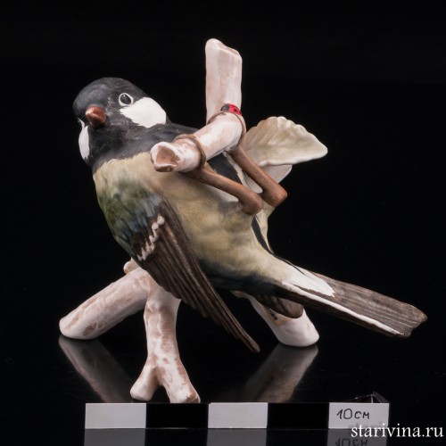 Большая синица на ветке, Goebel, Германия