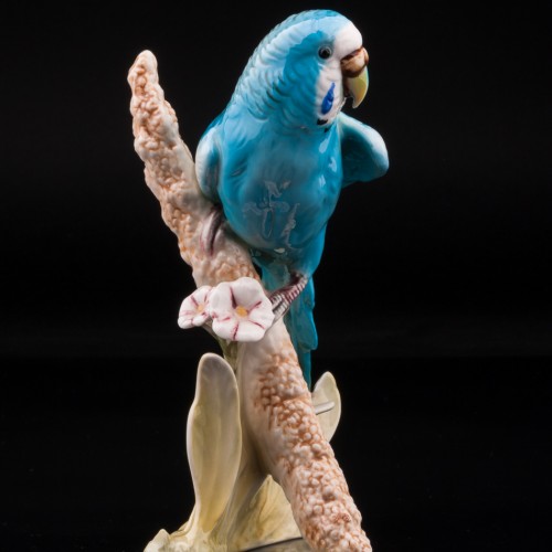 Волнистый попугай на ветке, Goebel, Германия, 1973 г