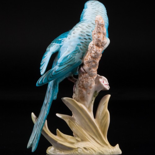 Волнистый попугай на ветке, Goebel, Германия, 1973 г