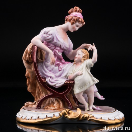 Мама с дочкой, Capodimonte, Италия, сер. 20 в