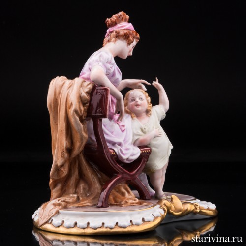 Мама с дочкой, Capodimonte, Италия, сер. 20 в