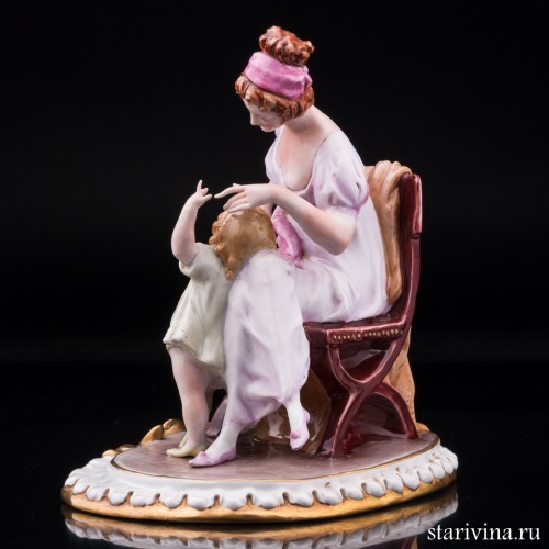 Мама с дочкой, Capodimonte, Италия, сер. 20 в