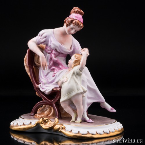 Мама с дочкой, Capodimonte, Италия, сер. 20 в