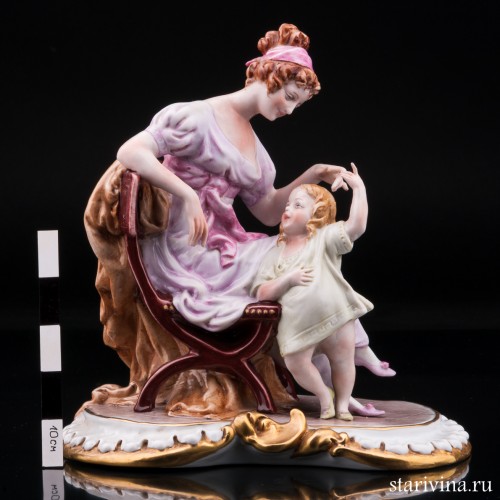 Мама с дочкой, Capodimonte, Италия, сер. 20 в