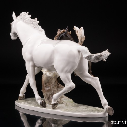 Лошадь с жеребёнком, Hutschenreuther, Германия, 1970 гг