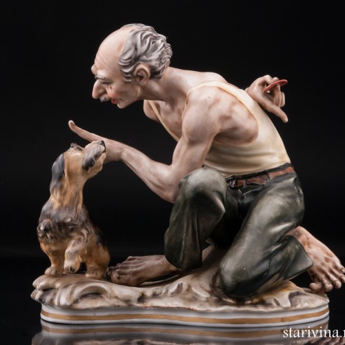 Мужчина с собачкой, Дрезден, Германия