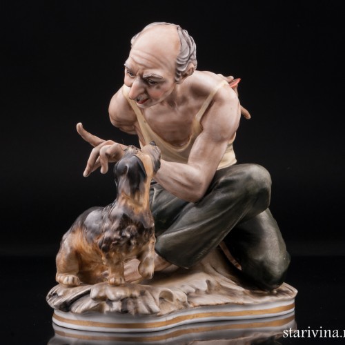 Мужчина с собачкой, Дрезден, Германия