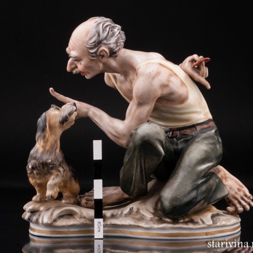 Мужчина с собачкой, Дрезден, Германия