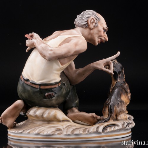 Мужчина с собачкой, Дрезден, Германия