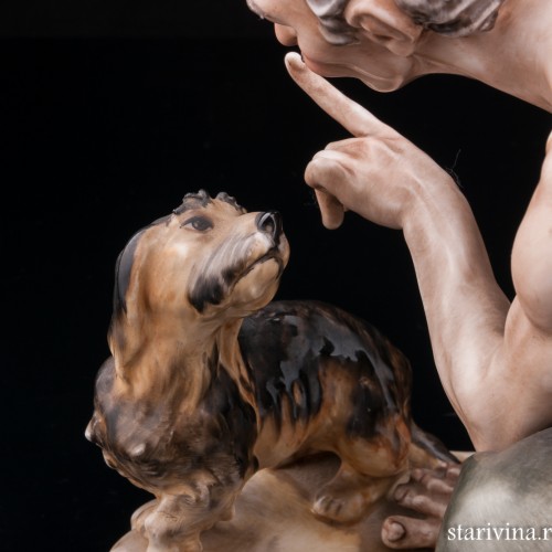 Мужчина с собачкой, Дрезден, Германия