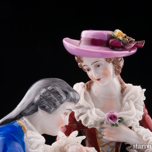 Романтическая пара, кружевная, Muller & Co, Германия, нач. 20 в