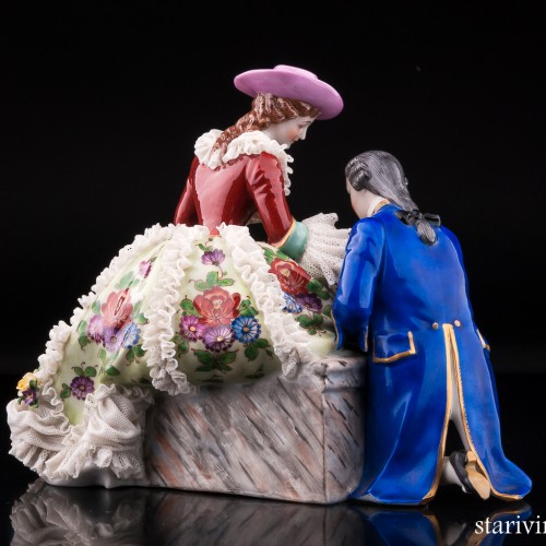 Романтическая пара, кружевная, Muller & Co, Германия, нач. 20 в