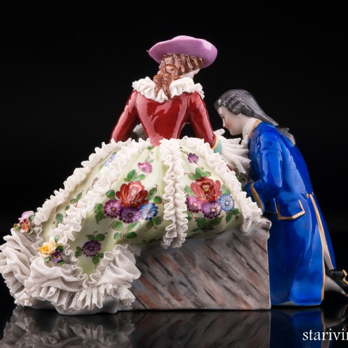 Романтическая пара, кружевная, Muller & Co, Германия, нач. 20 в