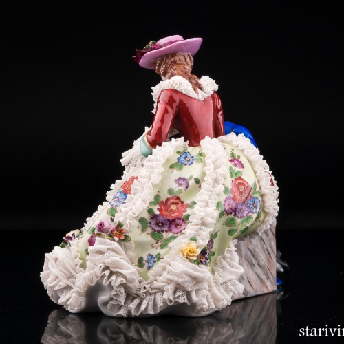 Романтическая пара, кружевная, Muller & Co, Германия, нач. 20 в