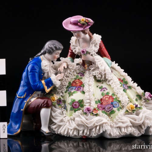 Романтическая пара, кружевная, Muller & Co, Германия, нач. 20 в